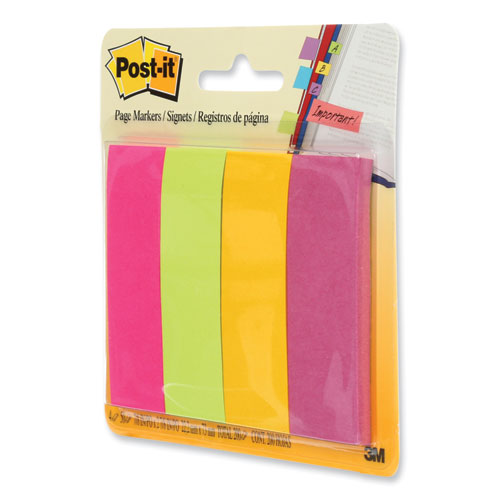 Page Flag Markers, Assorted Brights, 50 Flags/pad, 4 Pads/pack