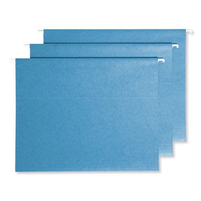 Colored Hanging File Folders With Protab Kit, Letter Size, 1/3-cut, Blue