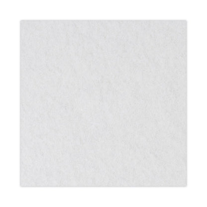 Polishing Floor Pads, 20" Diameter, White, 5/carton