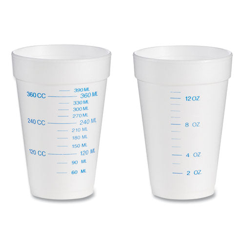 Graduated Foam Medical Cups, 16 Oz, White, 25/pack, 40 Packs/carton