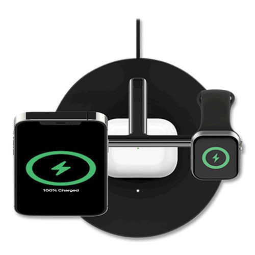 Boost Charge Pro 3-in-1 Wireless Charger, 15 W, Black