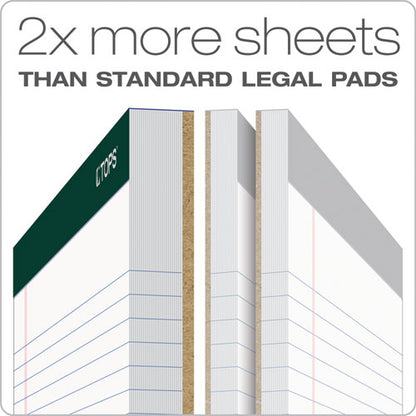 Double Docket Ruled Pads, Narrow Rule, 100 White 8.5 X 11.75 Sheets, 4/pack