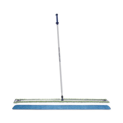 Supercourt Athletic Floor Care System, 60" Wide  Microfiber Head, 66" Silver/blue Aluminum Handle