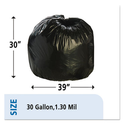 Total Recycled Content Plastic Trash Bags, 30 Gal, 1.3 Mil, 30" X 39", Brown/black, 100/carton