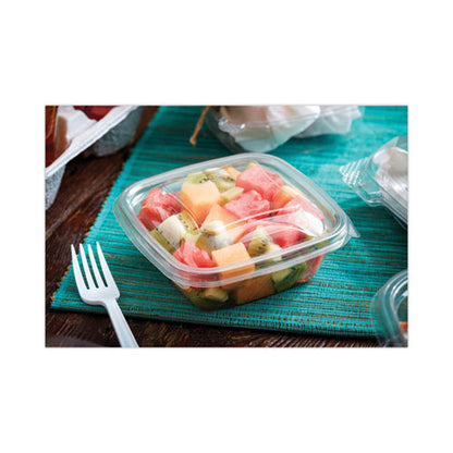 Earthchoice Square Recycled Bowl, 12 Oz, 5 X 5 X 1.63, Clear, Plastic, 504/carton