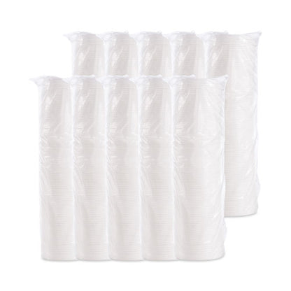 Plastic Lids, Fits 8 Oz To 10 Oz Hot/cold Foam Cups, Vented, White, 100/pack, 10 Packs/carton