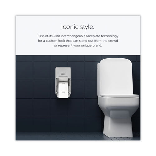 Icon Coreless Standard Roll Toilet Paper Dispenser, 7.18 X 13.37 X 7.06, Silver Mosaic