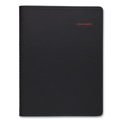 800 Range Weekly/monthly Appointment Book, 11 X 8.25, Black Cover, 12-month (jan To Dec): 2024