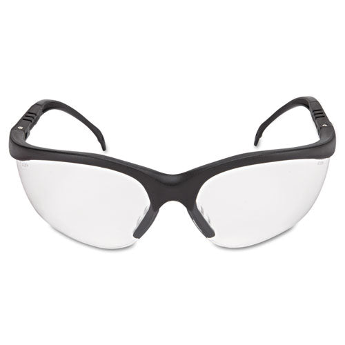 Klondike Safety Glasses, Matte Black Frame, Clear Lens