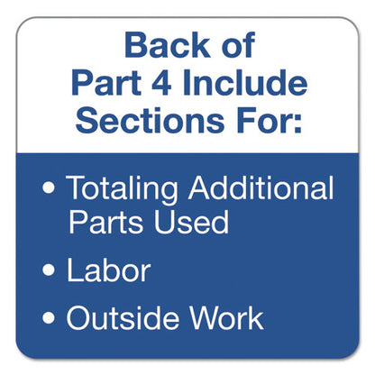 Auto Repair Four-part Order Form, Four-part Carbonless, 11 X 8.5, 50 Forms Total