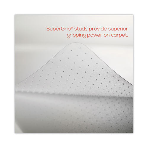 Supermat Frequent Use Chair Mat For Medium Pile Carpet, 46 X 60, Wide Lipped, Clear