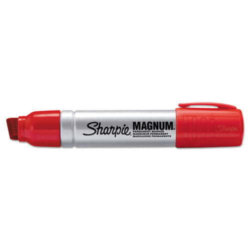 Magnum Permanent Marker, Broad Chisel Tip, Red