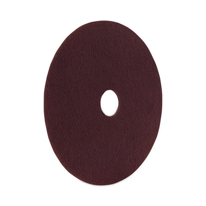 Deep Scrub Pads, 20" Diameter, Maroon, 10/carton