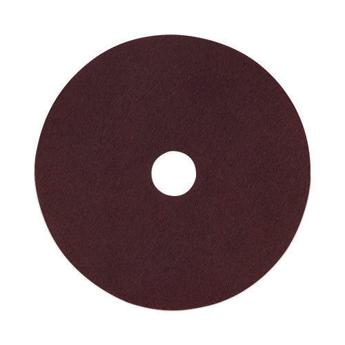 Deep Scrub Pads, 20" Diameter, Maroon, 10/carton