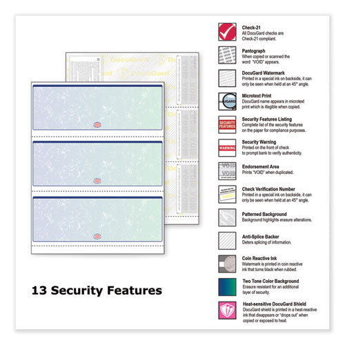 Premier Prismatic Check, 13 Features, 8.5 X 11, Blue/green Prismatic, 500/ream