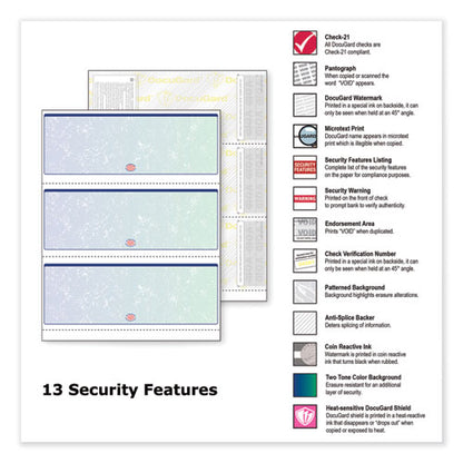 Premier Prismatic Check, 13 Features, 8.5 X 11, Blue/green Prismatic, 500/ream