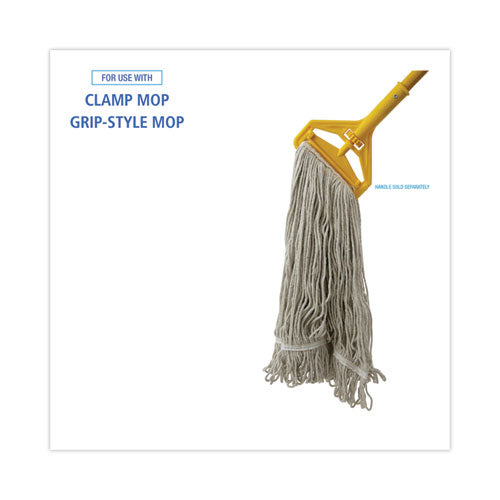 Mop Head, Loop Web/tailband, Value Standard, Cotton, No. 32, White, 12/carton