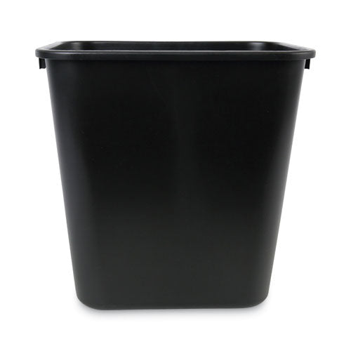 Soft-sided Wastebasket, 28 Qt, Plastic, Black