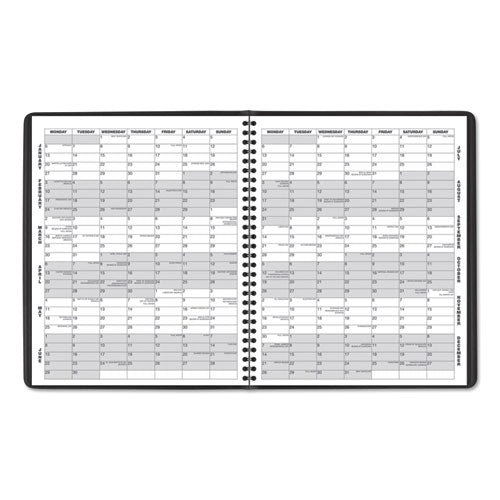 Monthly Planner, 11 X 9, Black Cover, 15-month (jan To Mar): 2024 To 2025