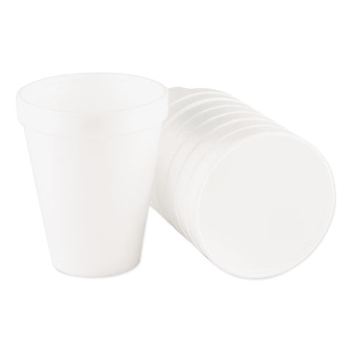 Foam Drink Cups, 10 Oz, White, 25/bag, 40 Bags/carton