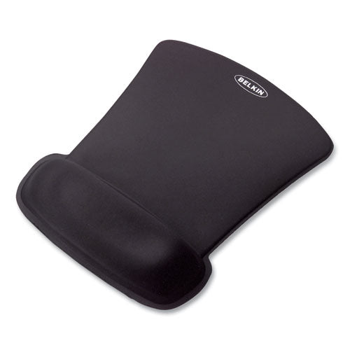 Waverest Gel Mouse Pad With Wrist Rest, 9.3 X 11.9, Black