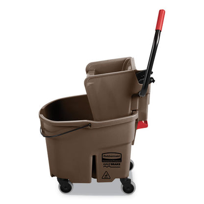 Wavebrake 2.0 Bucket/wringer Combos, Side-press, 35 Qt, Plastic, Brown