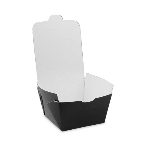 Earthchoice Onebox Paper Box, 46 Oz, 4.5 X 4.5 X 3.25, Black, 200/carton