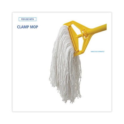 Banded Rayon Cut-end Mop Heads, #24, White, 1.25" Headband, 12/carton