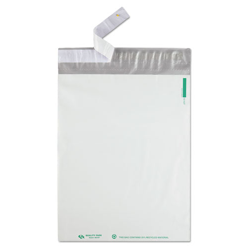 Redi-strip Poly Mailer, #4, Square Flap With Perforated Strip, Redi-strip Adhesive Closure, 10 X 13, White, 100/pack