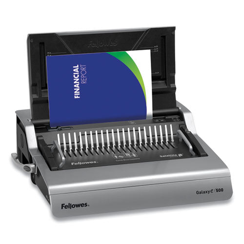 Galaxy 500 Electric Comb Binding System, 500 Sheets, 19.63 X 17.75 X 6.5, Gray