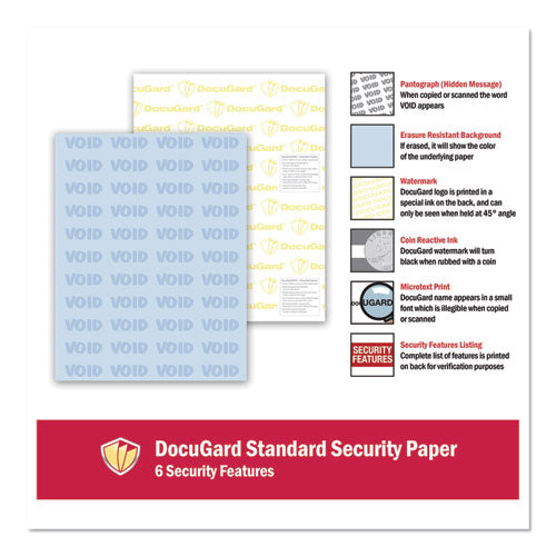 Medical Security Papers, 24 Lb Bond Weight, 8.5 X 11, Blue, 500/ream