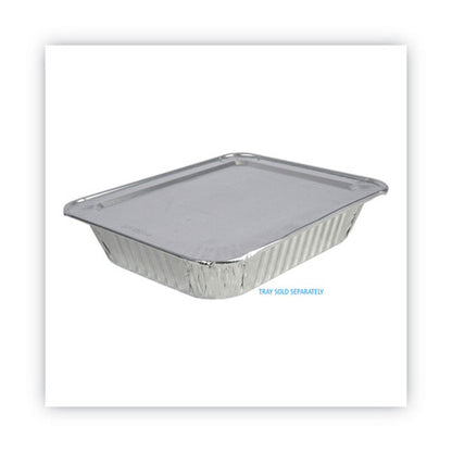 Aluminum Steam Table Pan Lids, Fits Half-size Pan, Deep, 10.5 X 12.81 X 0.63, 100/carton