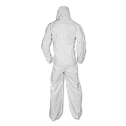 A20 Elastic Back And Ankle Hood And Boot Coveralls, 2x-large, White, 24/carton