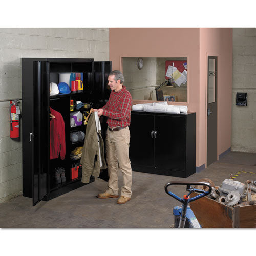 Assembled Jumbo Steel Storage Cabinet, 48w X 24d X 78h, Putty