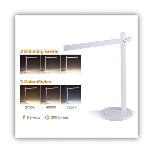 Dimmable-bar Led Desk Lamp, White