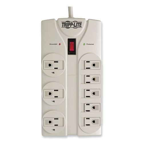 Protect It! Surge Protector, 8 Ac Outlets, 25 Ft Cord, 1,440 J, Light Gray