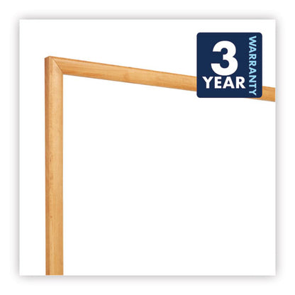 Classic Series Total Erase Dry Erase Boards, 96 X 48, White Surface, Oak Fiberboard Frame