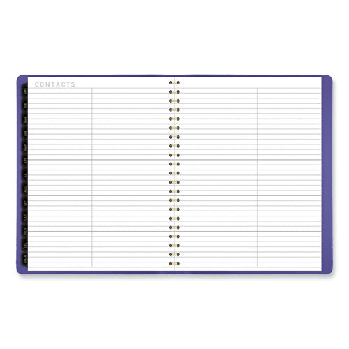 Contemporary Weekly/monthly Planner, 11.38 X 9, Purple Cover, 12-month (jan To Dec): 2024