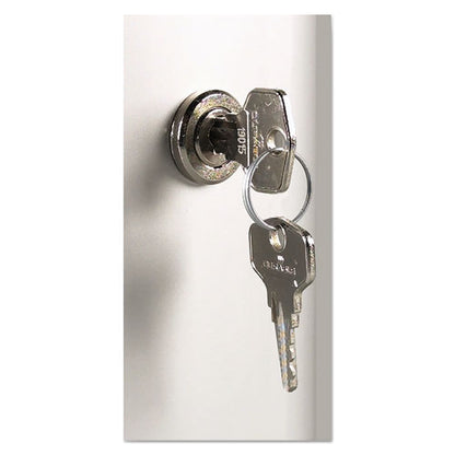 Locking Key Cabinet, 54-key, Brushed Aluminum, Silver, 11.75 X 4.63 X 11