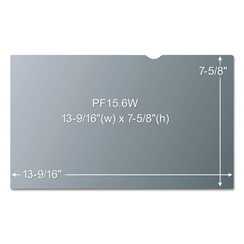 Antiglare Frameless Filter For 15.6" Widescreen Laptop, 16:9 Aspect Ratio