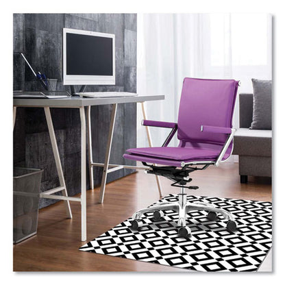 Fashionmat Chair Mat, Rectangular, 35 X 40, Diamonds