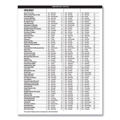 Recycled Weekly Appointment Book Ruled Without Appointment Times, 8.75 X 6.88, Black Cover, 12-month (jan To Dec): 2024