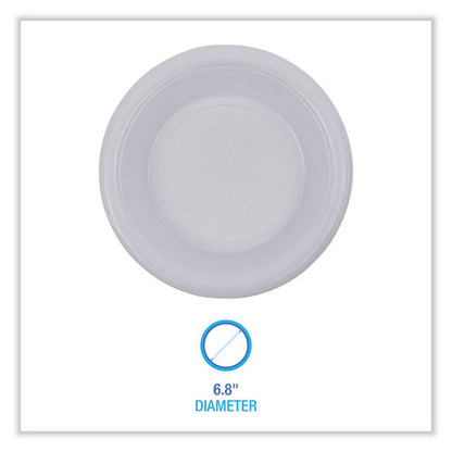 Hi-impact Plastic Dinnerware, Bowl, 10 To 12 Oz, White, 1,000/carton