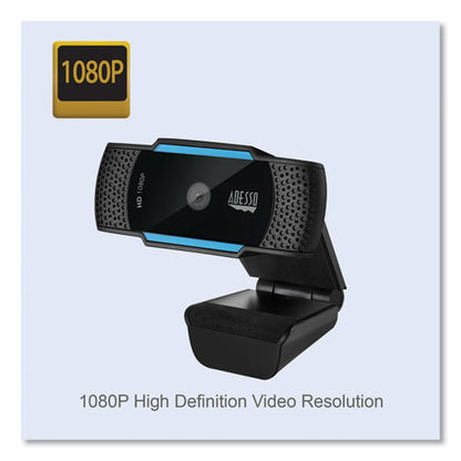 Cybertrack H5 1080p Hd Usb Autofocus Webcam With Microphone, 1920 Pixels X 1080 Pixels, 2.1 Mpixels, Black