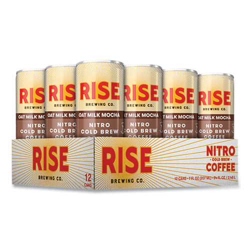 Nitro Cold Brew Latte, Oat Milk Mocha, 7 Oz Can, 12/carton