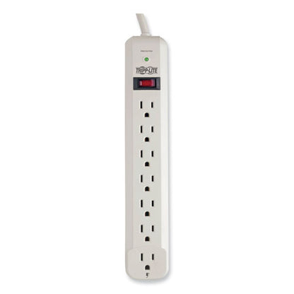 Protect It! Surge Protector, 7 Ac Outlets, 12 Ft Cord, 1,080 J, Light Gray