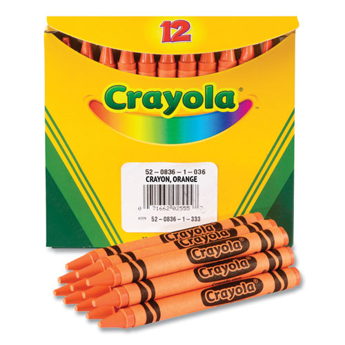 Bulk Crayons, Orange, 12/box