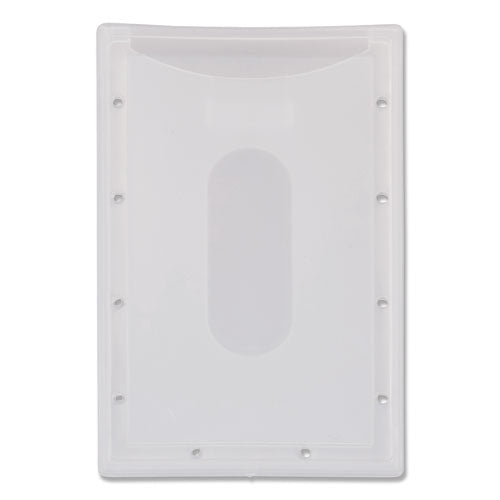 Clear Id Card Holder, Horizontal, Clear 2.31" X 3.69" Holder, 2.13" X 3.38" Insert, 25/pack