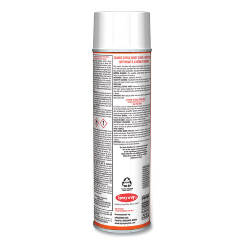 Orange Citrus Crazy Clean, Orange Scent, 19 Oz Aerosol Spray, Dozen