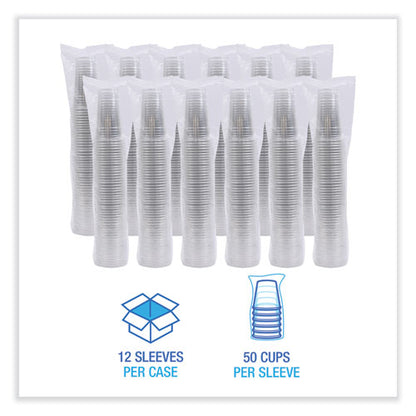 Clear Plastic Cold Cups, 24 Oz, Pet, 50 Cups/sleeve, 12 Sleeves/carton